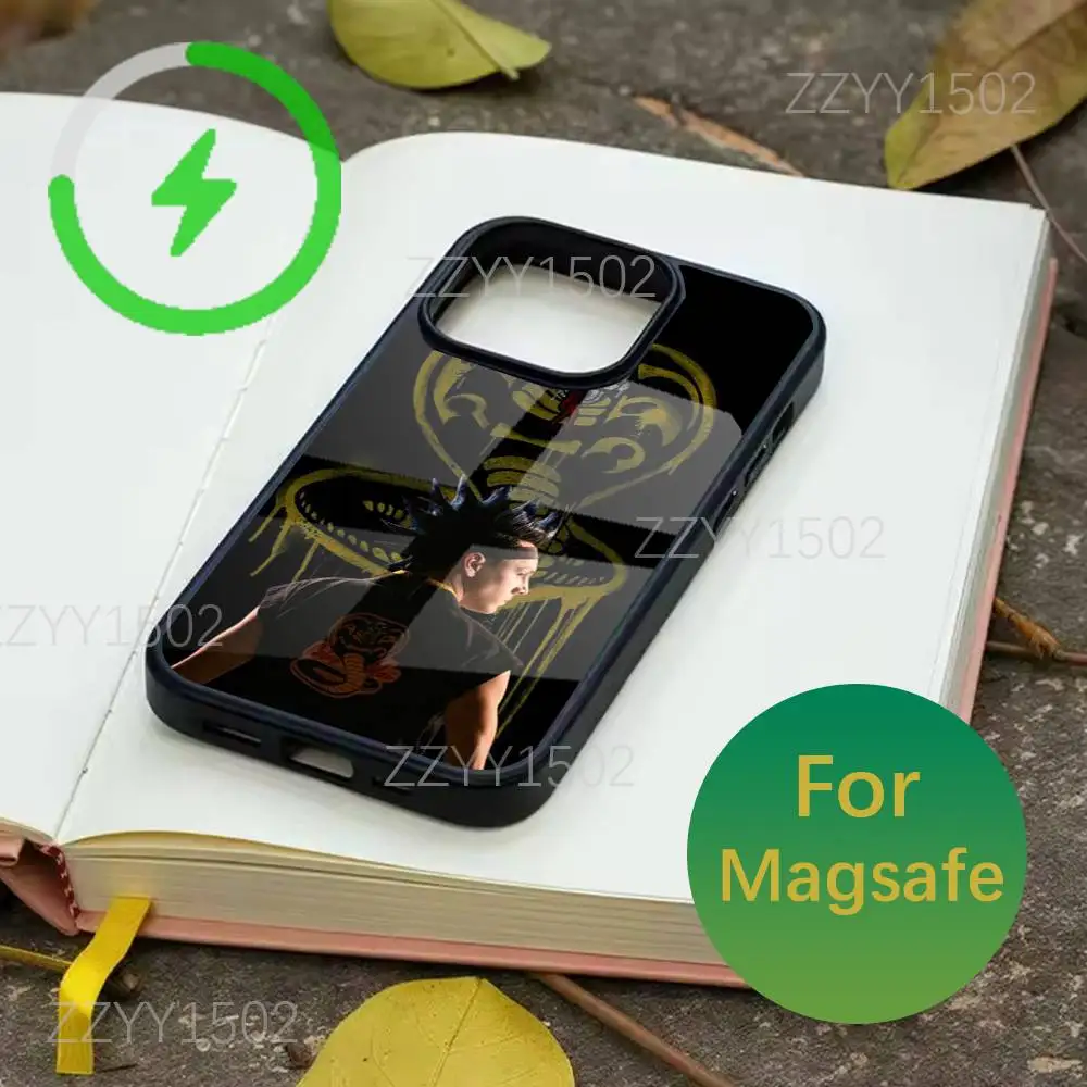 Custodia per telefono Cobra Kai Snake Hawk per iPhone 17,16,15,14,13,12,11,Pro,Max,Plus,Mini,SE4,E Magsafe Ricarica wireless