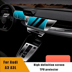 For Audi A3 A3L 2021-2024 Car Interior Door Center Console Media Dashboard Navigation TPU Anti-scratch Protector Film