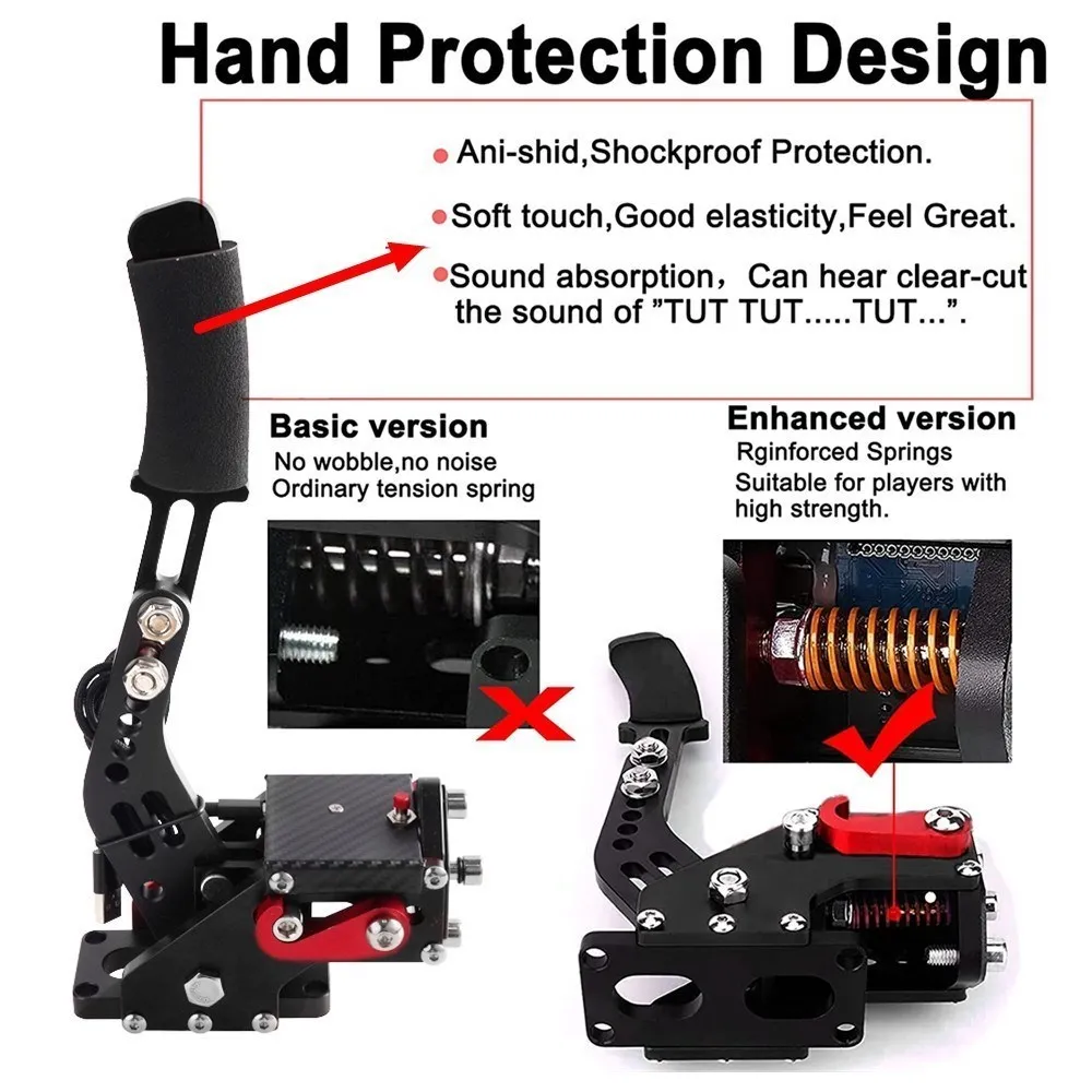 USB Handbrake PS4/PS5 Support Logitech G29 or T300, XBOX1 XSS XSX for G920, PC SIM Racing Horizon Games Hand Brake System