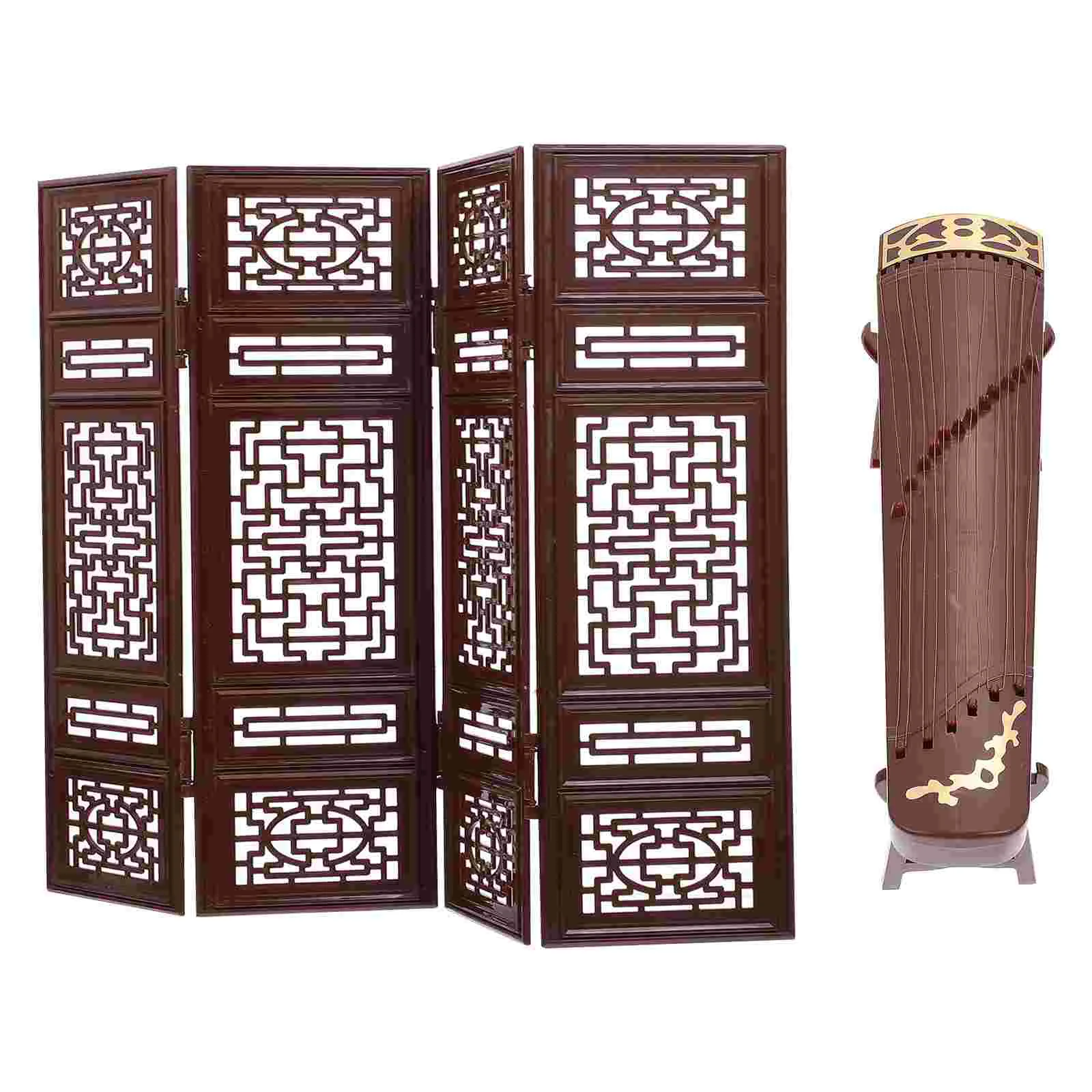 

Guzheng Toy Accessories Retro Cosplay Mini Furniture Home Decor Vintage Adornments Ornament Screen Desktop Miniature