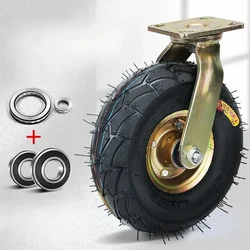Inflatable Universal Wheel  6-8-10 Inch Tire Rubber Caster Pulley Trolley Mute Heavy