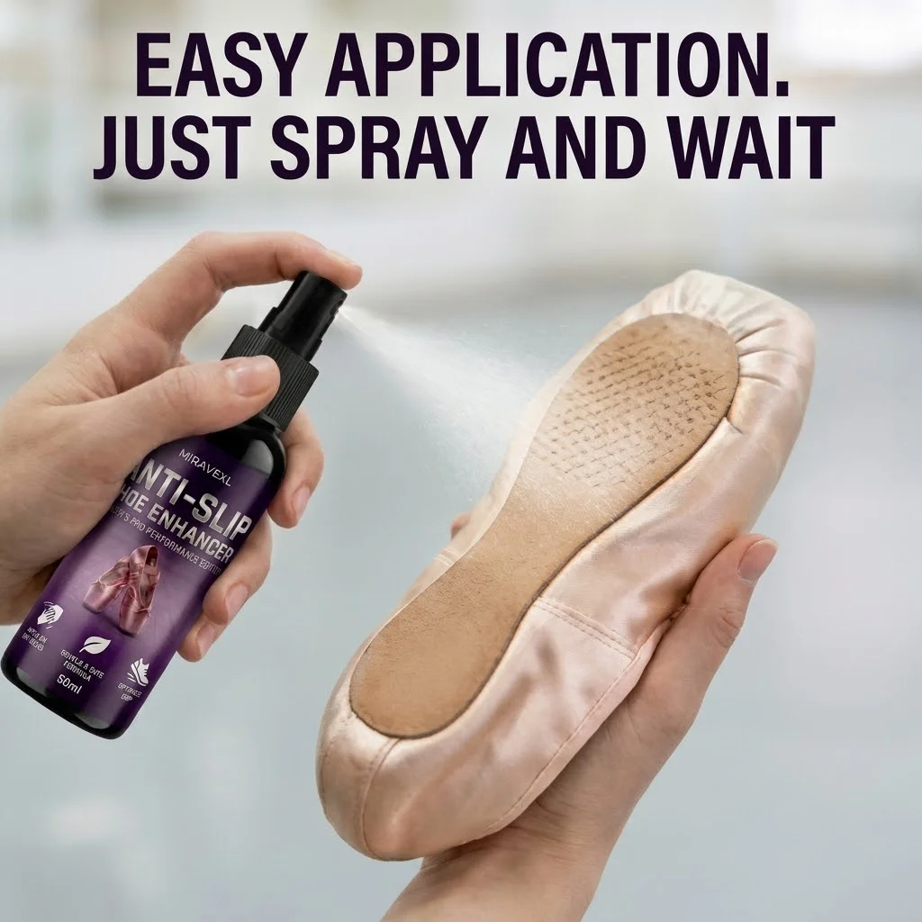 Dance Shoe Spray - Pointe Shoe Grip Enhancer & Anti-Slip for Soles & Ribbons - Instant Traction for Ballet - Portable 30/50ml