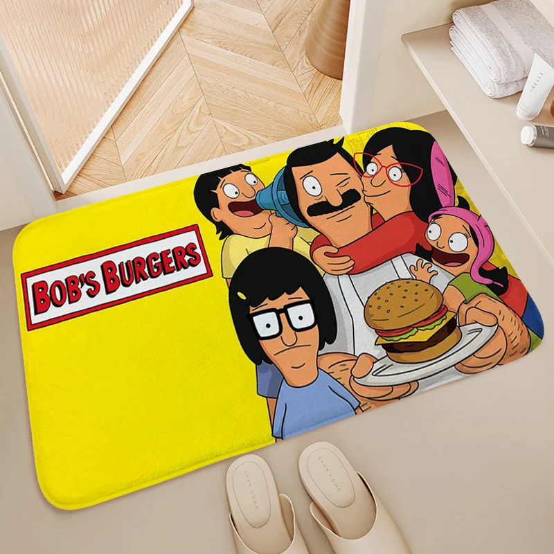 Cartoon Bathroom Rug A-Bob's A-Burgers Bedside Bedroom Carpets for Living Room House Interior Entrance Mat Anti Slip Doormat