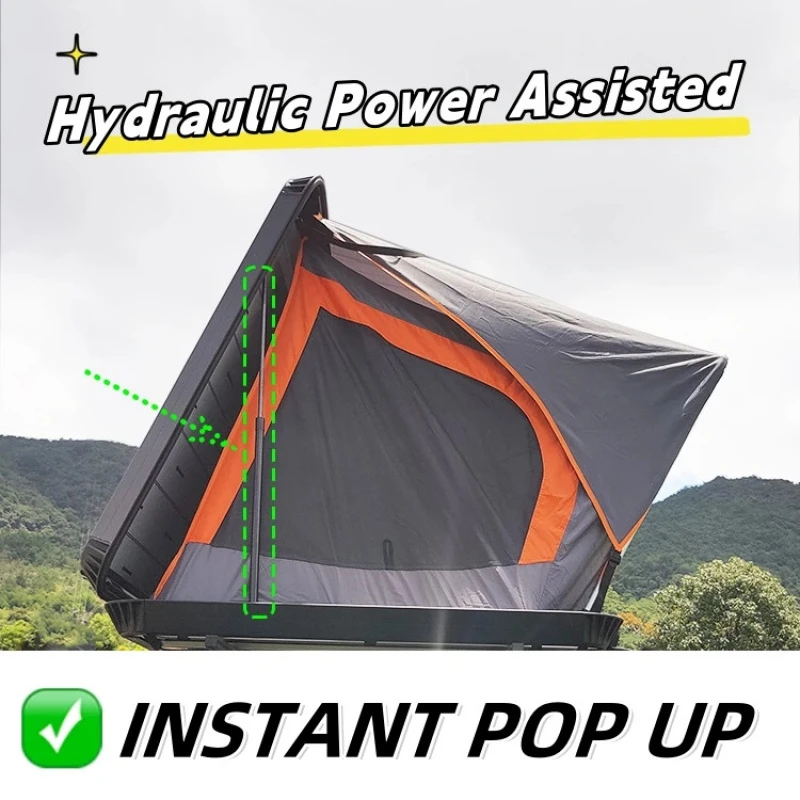 

Hot Selling Hard Roof Top Tent 2 Person Couple Tent up Rooftop Tent Camping and Outdoor Adventures