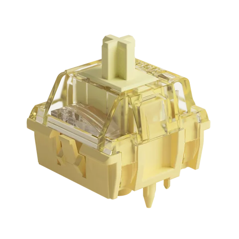 Akko V5 Pro Cream Yellow Switch 5Pin 50gf Thocky Linear Switch Factory Lubed Compatible with Cherry MX Mechanical Keyboard 45pcs