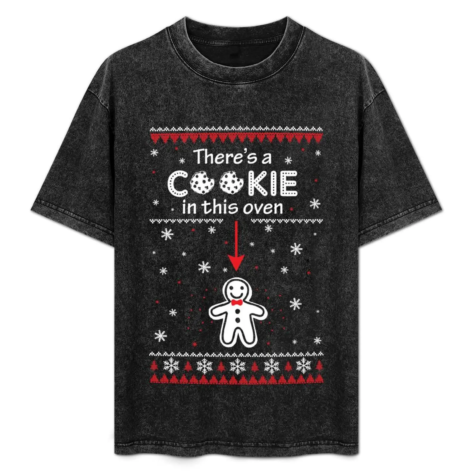 

Cookie Maternity Christmas Cookie In This Oven Mother Dad T-Shirt Short sleeve tee man t shirt plain blacks men clothes