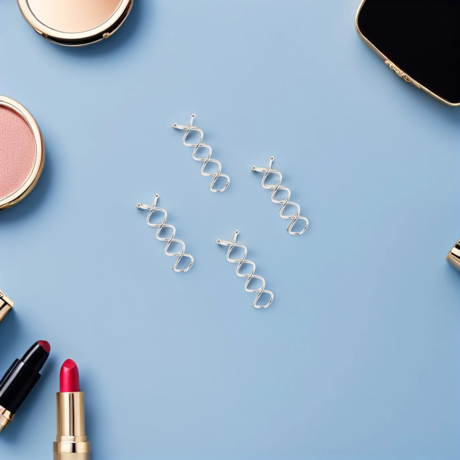 

30 шт. спиральных заколок для волос, металлические заколки-пучки с гладкими кончиками, не повреждают волосы, надежно фиксируют, для всех типов волос, для повседневного использования