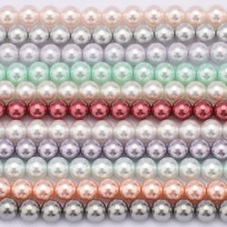 High Quality Shell Imitation Pearl 4/6/8/10MM Luster Scattered Pearl Diy Making Earrings Necklaces Handmade Accessories Straight