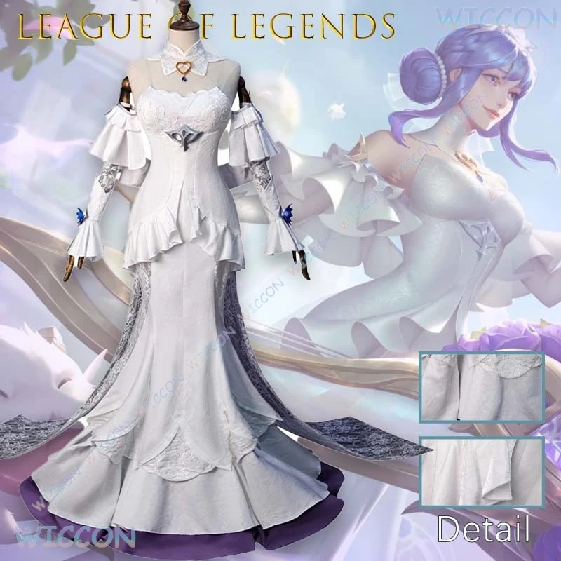 

wona/‌‌‌‌‌‌‌‌‌‌‌‌‌‌‌‌‌‌‌‌‌Sona Crystal Rose Cosplay Outfit Full Set Anime Game Lol Female Character Cos‌‌