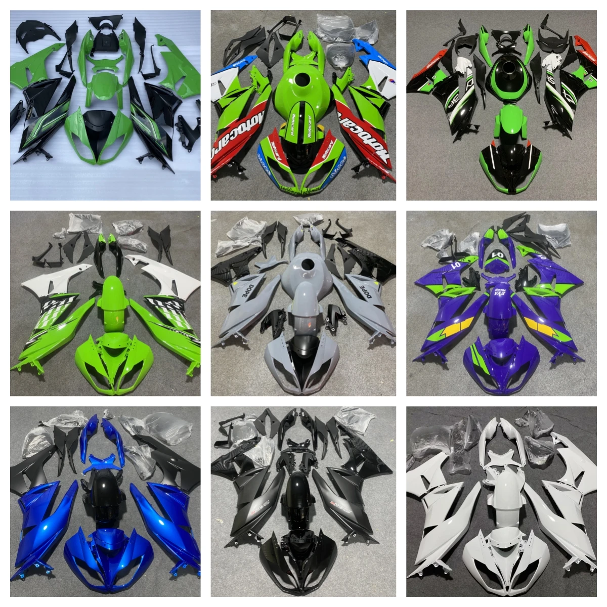 Für Kawasaki ZX 6R zx 6r 636 2009 2010 2011 2011 2012 Motorrad komplette Verkleidung ABS-Kunststoff-Körper-Dekorationsset