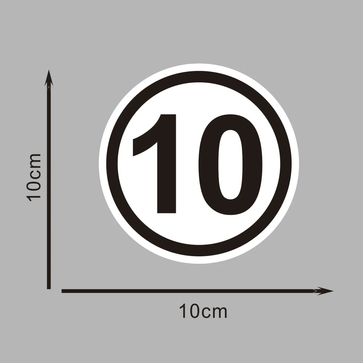 

Custom Racing Number Circle Decals (White Background) - Numbers 10/11/13/17/23/69/77 | Waterproof Vinyl for Motorcycle Helmets