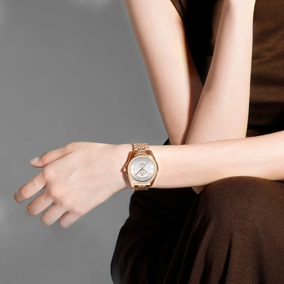 NAVIFORCE Luxury Brand Quartz Watches For Women Elegant Dress Casual Stainless Steel Band Fashion Daily Ladies Female Wristwatch