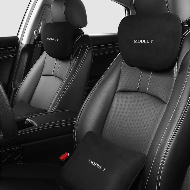 

For Tesla Model Y Model 3 Juniper 2025 Accessories Four Seasons Car Headrest Neck Pillow Waist Pillow