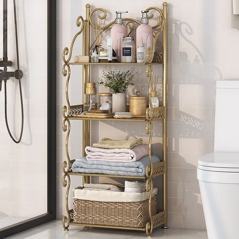 

Floor-to-floor installation-free beauty salon storage supplies Daquan toilet bathroom washbasin rack