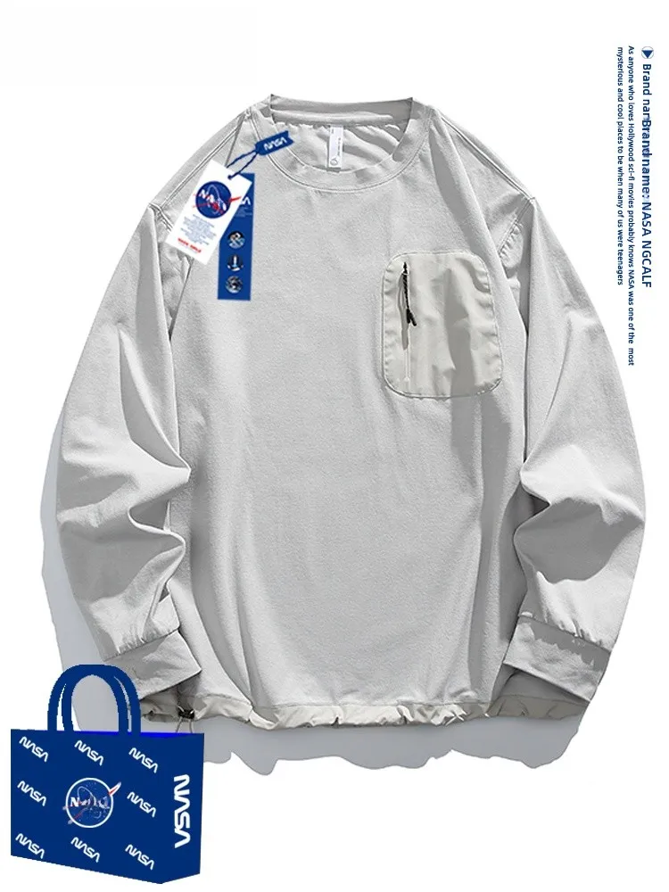 قميص رياضي فضفاض بأكمام طويلة وياقة مستديرة للرجال، ملابس كاجوال للربيع والخريف، إصدار جديد للأنشطة الخارجية وركوب الدراجات #5