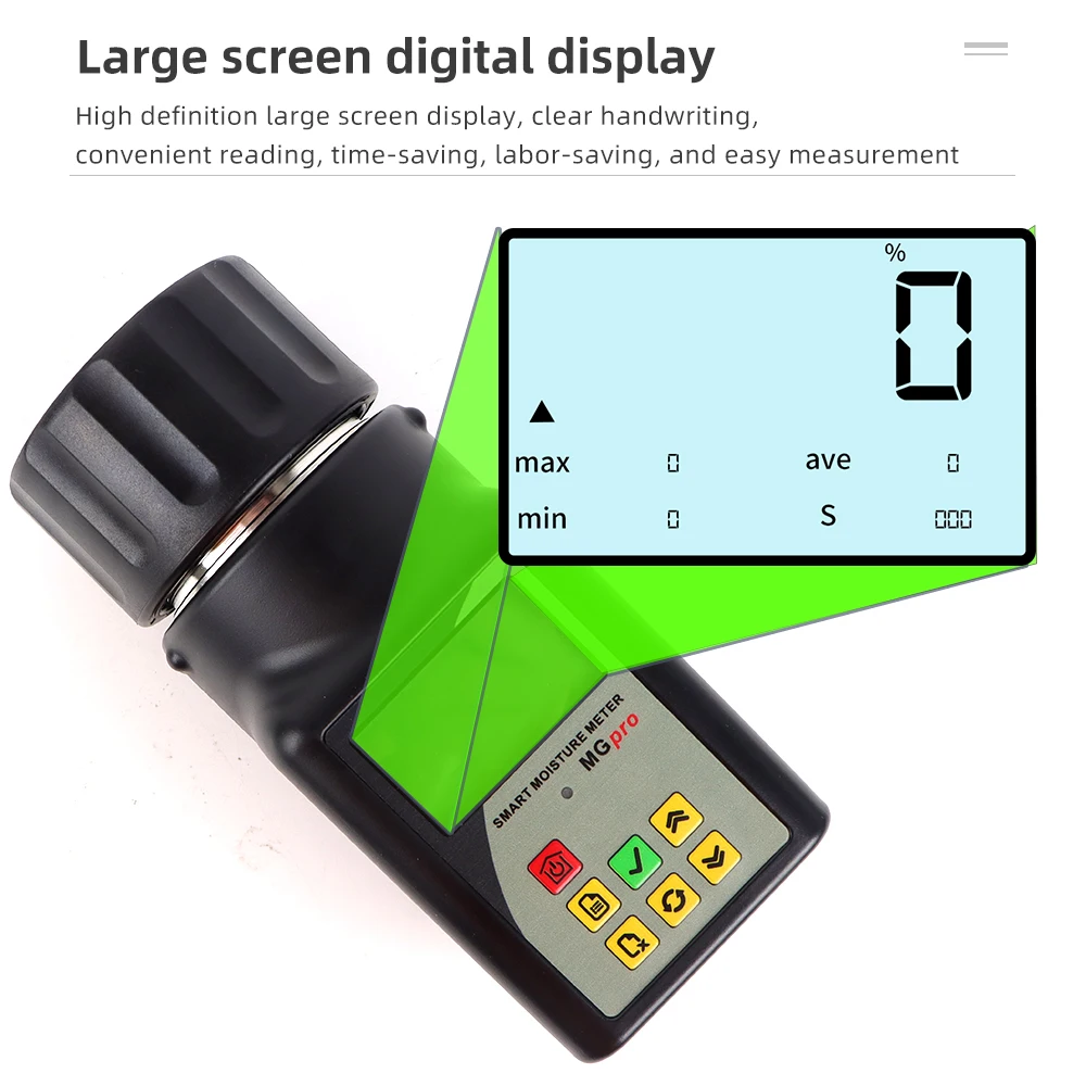 Imagem -05 - Gm-pro-smart Umidade Medidor Umidade Tester para Grãos Milho Trigo Feijão Amendoim Semente Higrômetro Medidor de Grãos 25 Tipos