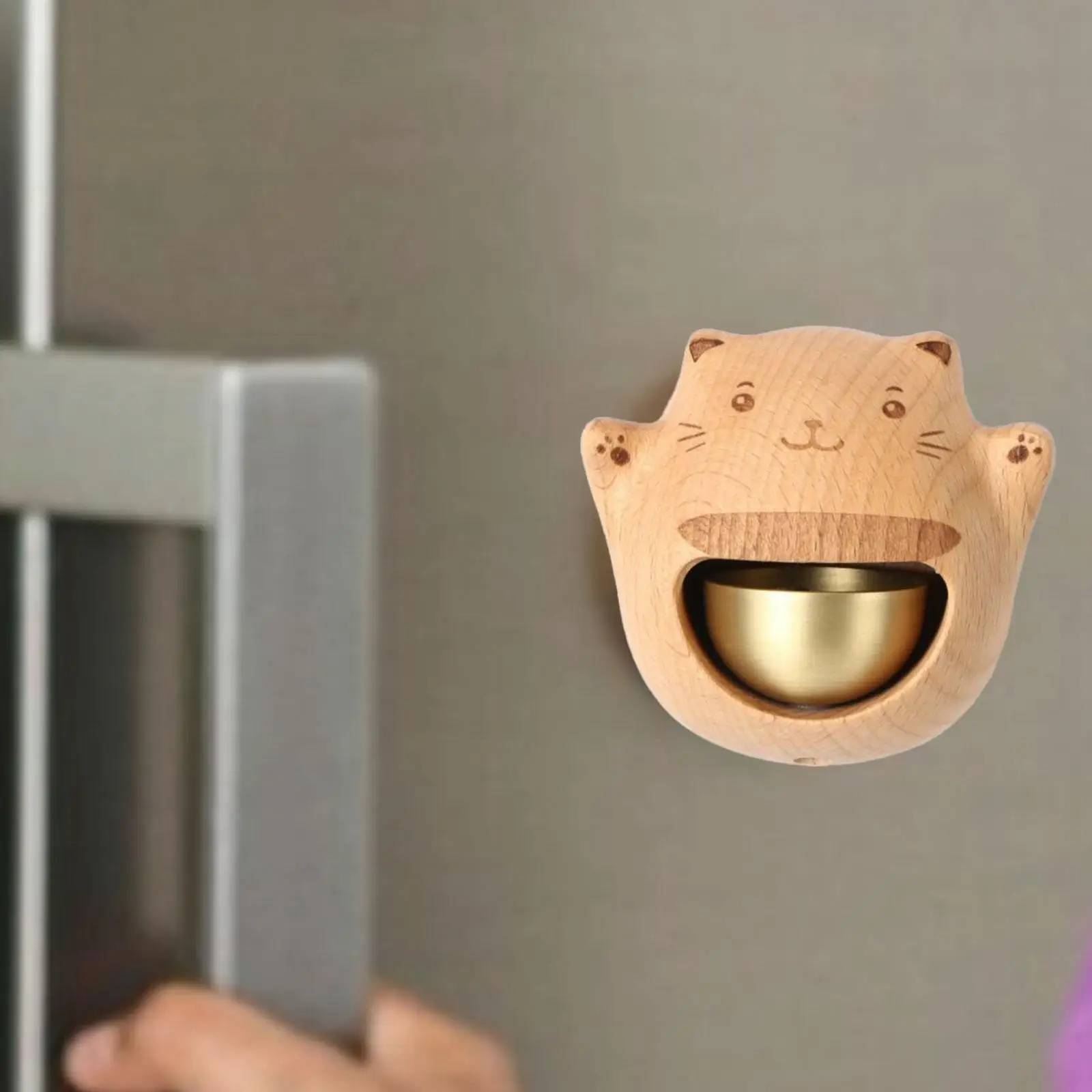 هدية تذكير لفتح باب جرس الباب الخشبي لمكتب أعمال الثلاجة