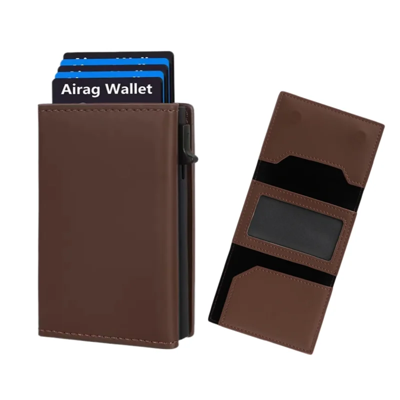 Pop-up-PU-Hülle für Brieftaschen, Kartenhalter, intelligent, RFID-blockierend, minimalistisch, Vordertasche mit 9–14 Kartenkapazität | Ausweisfenster | Bargeldfach – Detail 8