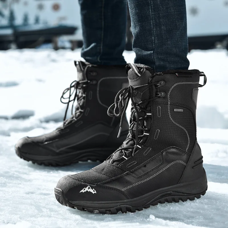 Waterproof Hiking Shoes Men Winter Outdoor Sneakers for Men Snow Boots Plush Mountain Snow boots women Tourism hunting boots