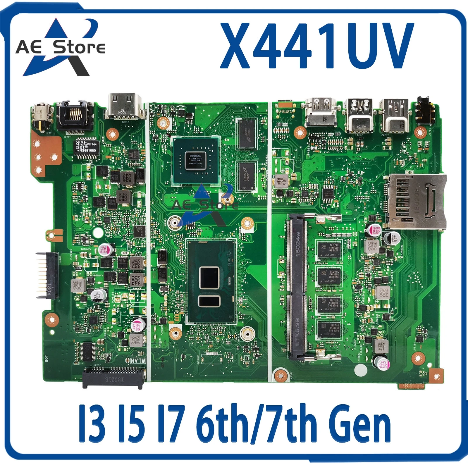 

X441UV Notebook X441U Mainboard For ASUS F441U A441U X441UVK X441UB Laptop Motherboard 4405U I3 I5 I7 RAM-4GB/8GB 920MX