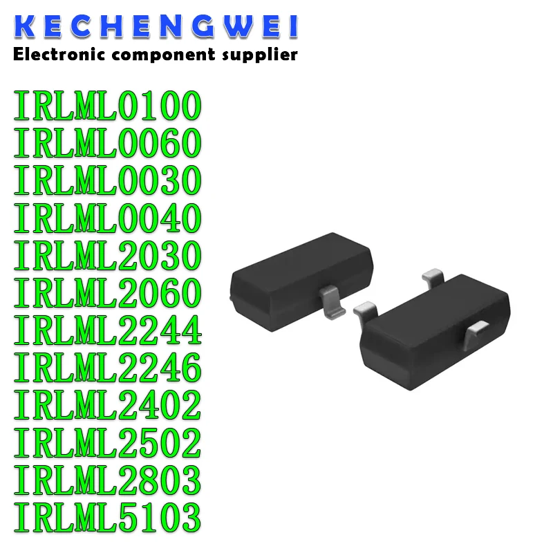 100PCS IRLML0100 IRLML0060 IRLML0030 IRLML0040 IRLML2030 IRLML2060 IRLML2244 IRLML2246 IRLML2402 IRLML2502 IRLML2803 IRLML5103