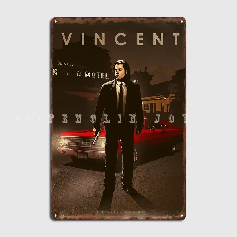 Vincent Metal Plaque Poster Wall Cave Cinema Printing Wall Decor Tin Sign Poster