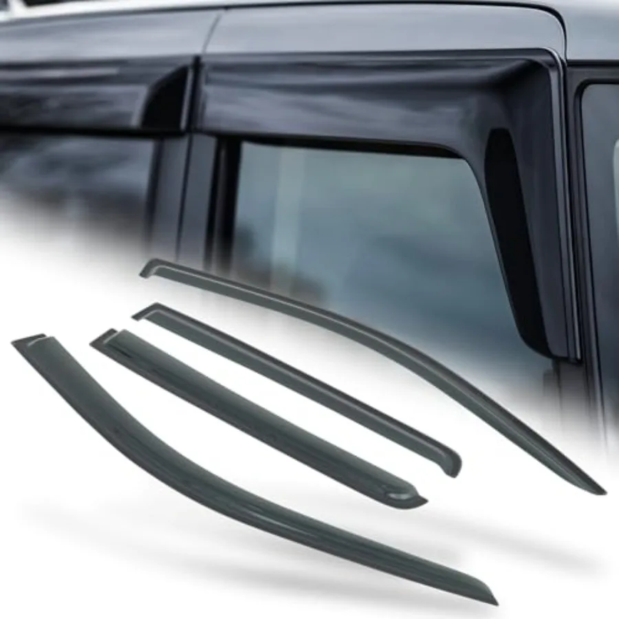 

Window Visors Rain/Sun Guards Compatible with 07-16 Jeep Compass Tape-On Car Window Deflectors 4PCS