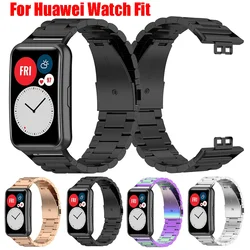 Stainless Steel Band For Huawei Watch Fit Strap Metal Bracelet Replacement Strap For Huawei Watch Fit Smart Watch  Accessories