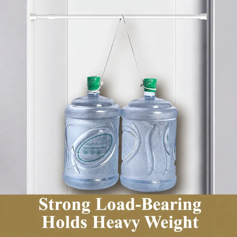 Spring Tension Adjustable Tension Rod Anti Slip End Caps Adjustable Length Extendable Curtain Rod Reliable Load Bearing