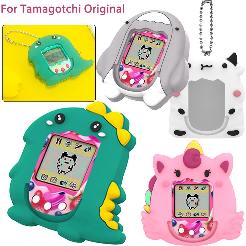 Silicone Cover Case for Tamagotchi Original Virtual Pet Game Machine Protector Cover Shockproof Protective Sleeve with Lanyard