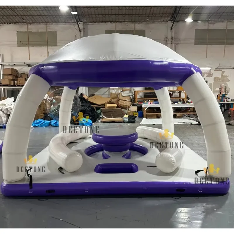 Custom Inflatable Floating Island Water Platform for Resort Pool Water Park Yacht Club Entertainment