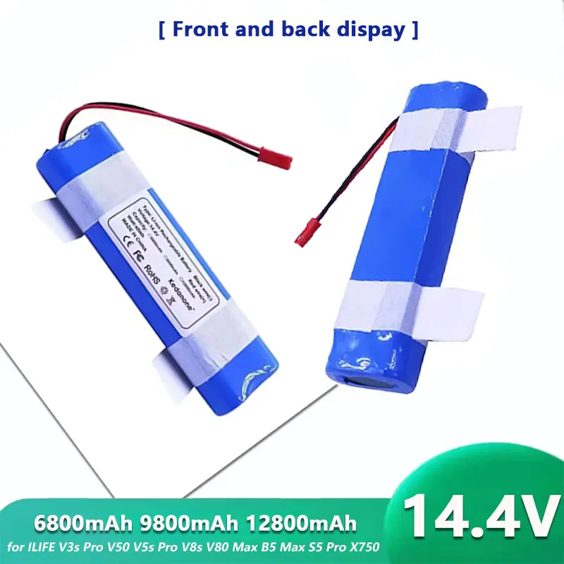 

2025 100%Original Li-lion Battery for ILIFE V3s Pro,V5s Pro,V8s,V8 Plus V80 V80 Max V80 Pro,V3s Max 18650 12800mAh 14.4V PX-B010
