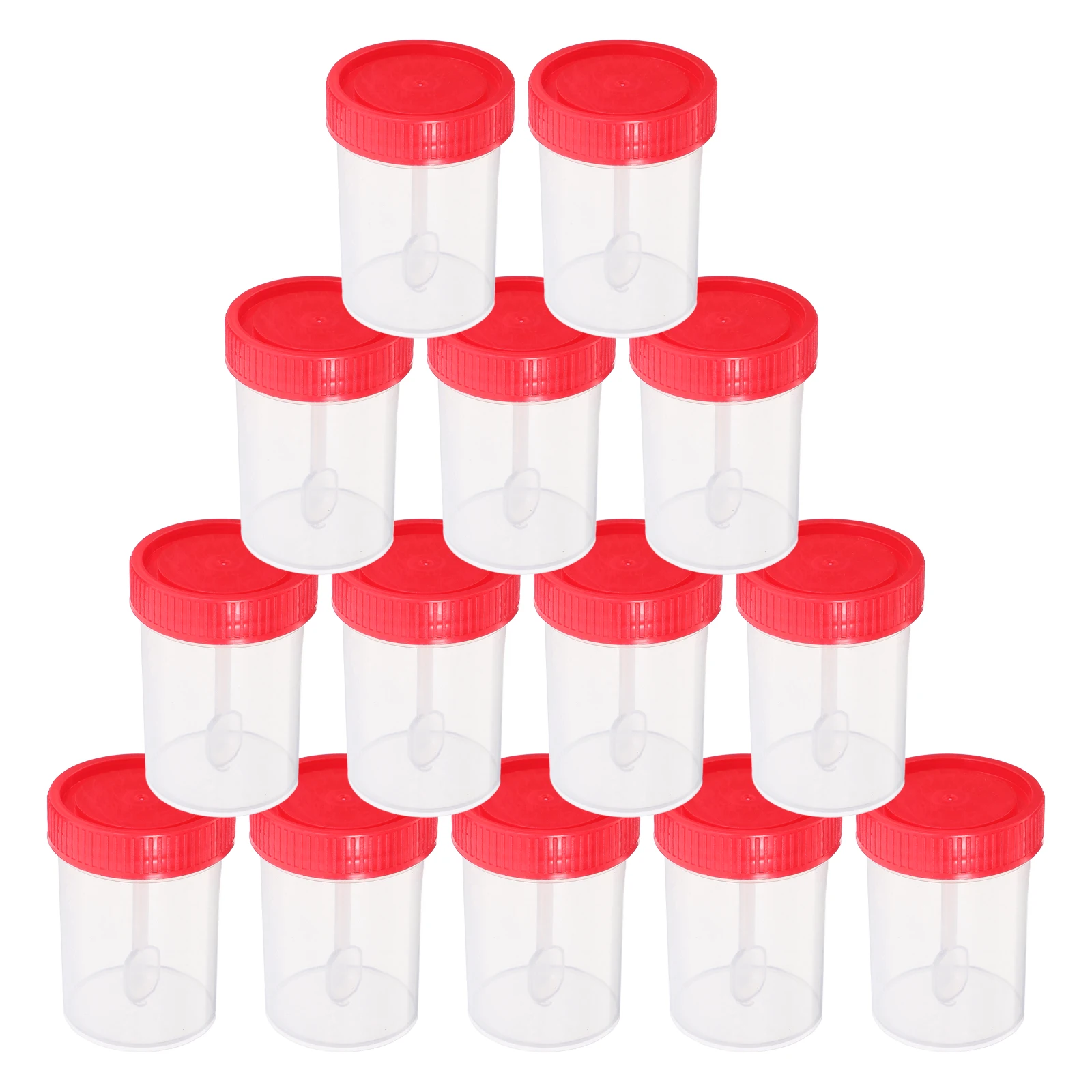50 Pcs/1 Poop Cup Specimen Container Stool Sampling Sample Cups Lip Gloss Tube Test