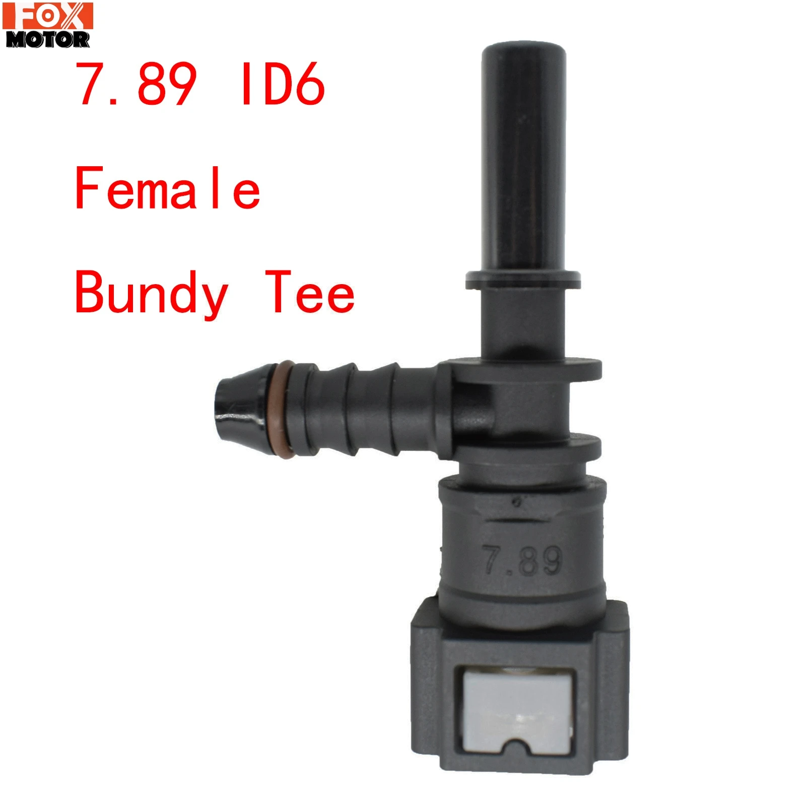 7.89 ID6 Auto Car Fuel Line Bundy Tee Hose Coupler Nylon Motorcycle Hose Coupler Quick Release Connect Connector Car Accessories