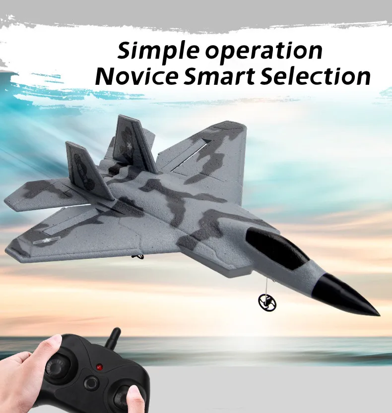 Fx622 2.4ghz Remote Control Plane Fixed Wing Small F22 Fighter Aircraft Model Toy Rc Glider For Boys Gifts