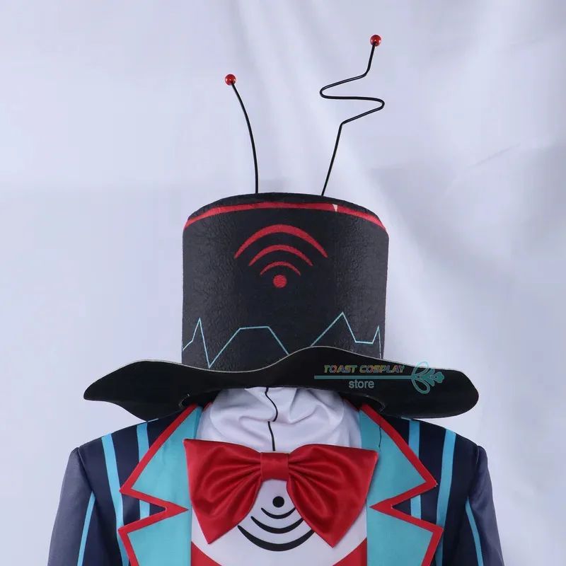 2025 yiyi anime hazbin hotel charlie cosplay uniforme vermelho gravata borboleta vox role play traje chapéu halloween carnaval pa