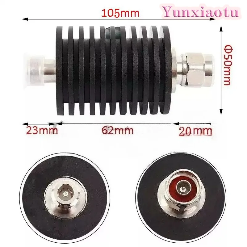 50W N Type Fixed RF Coaxial Attenuator 4GHz Signal Attenuation