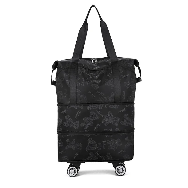 Upgraded New Silent Universal Wheel Multi-function Large Capacity Detachable Pulley Travel Wet And Dry Separation Boarding Bag