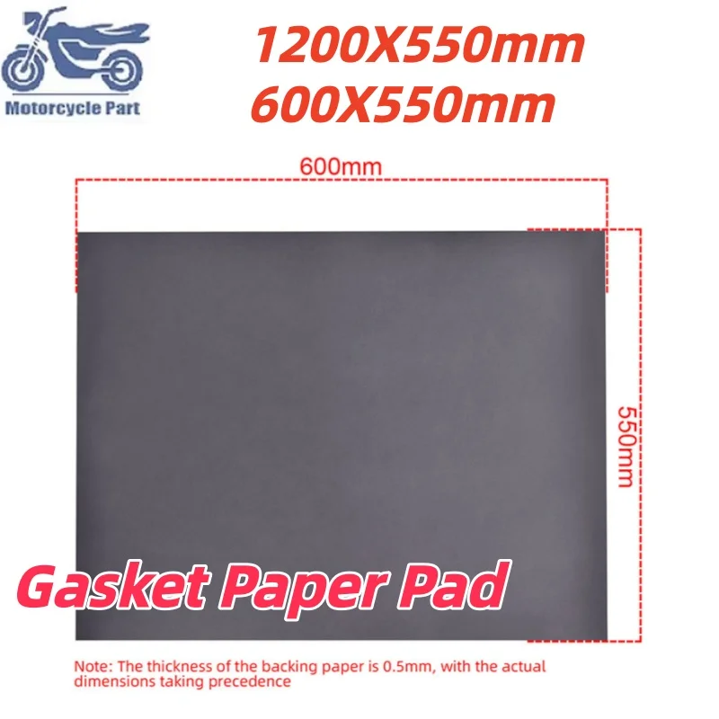 Papier d'étanchéité 1200x550mm 600x550mm pour moteurs de motos et voitures, universel, résistant à la déchirure, à la chaleur et à l'huile, pour le bricolage