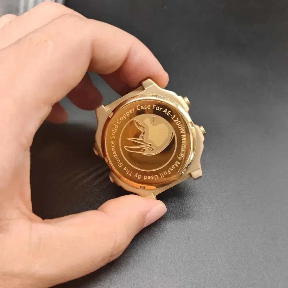 AE1200 Case Modification Accessories Brass Case Small Square Electronic Watch Modification Accessories for AE-1200WH