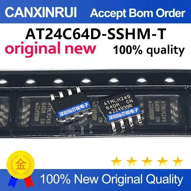 (5-100pieces)Brand new original AT24C64D-SSHM-T 64DM SMD SOP8 memory EEPROM integrated chip