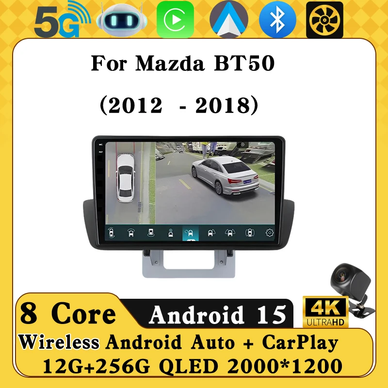 

For Mazda BT-50 BT50 2011 - 2020 Multimedia Player CarPlay AUTO 4G GPS WIFI Car Radio WIFI DSP Android 14