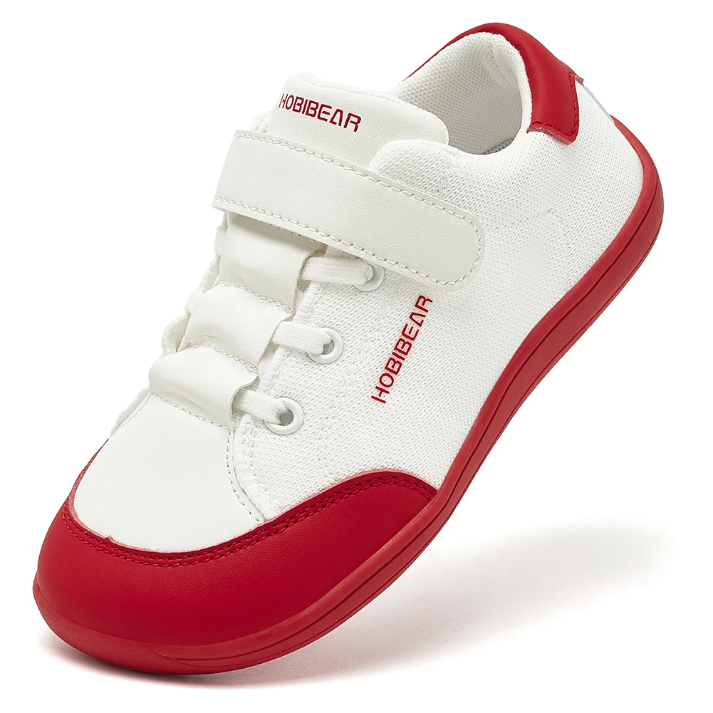 HOBIBEAR Kinder-Barfußschuhe mit breiter Zehenpartie, für Jungen und Mädchen, minimalistische Turnschuhe, leichte Mesh-Kunstlederschuhe mit Hakenschlaufe – Detail 4