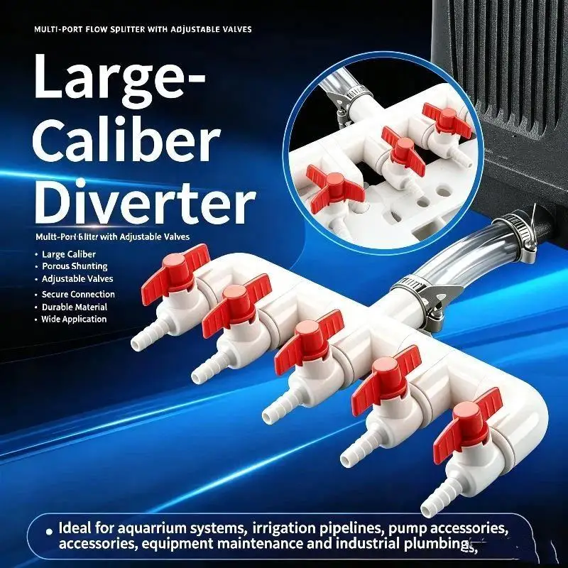 Adjustable The Air Distributor Hose Splitter Connectors Irrigation Water Pipe Distrobutor Fittings Fish Tank Air Pump Diverter