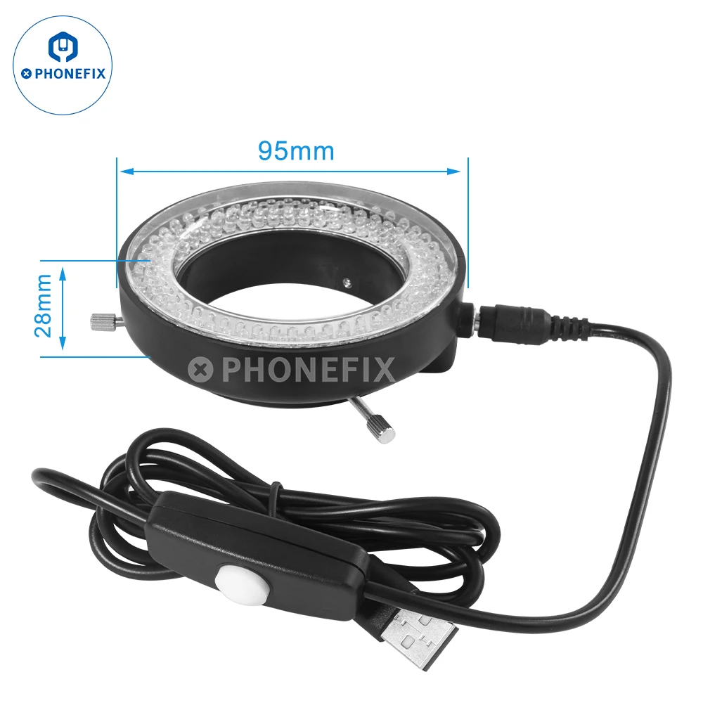 Mechaniker 64/72/144 LED Stereo Mikroskop Ring Licht Lampe Helligkeit Einstellbar USB LED Illuminator für PCB Löten Reparatur