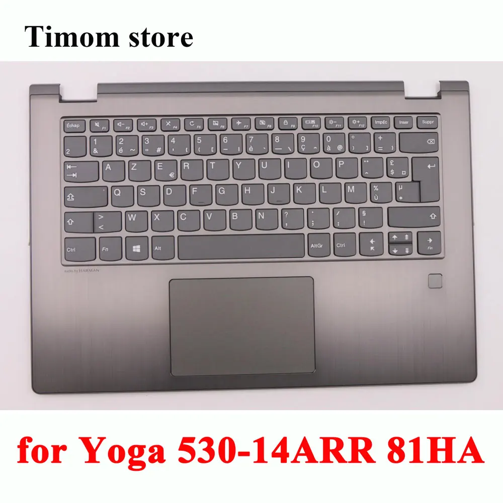 

FP NBL IG W/KB FR 5CB0R47222 FOR Yoga 530-14ARR 81HA Lenovo ideapad Laptop Original Keyboard Palmrest Top Cover French Grey