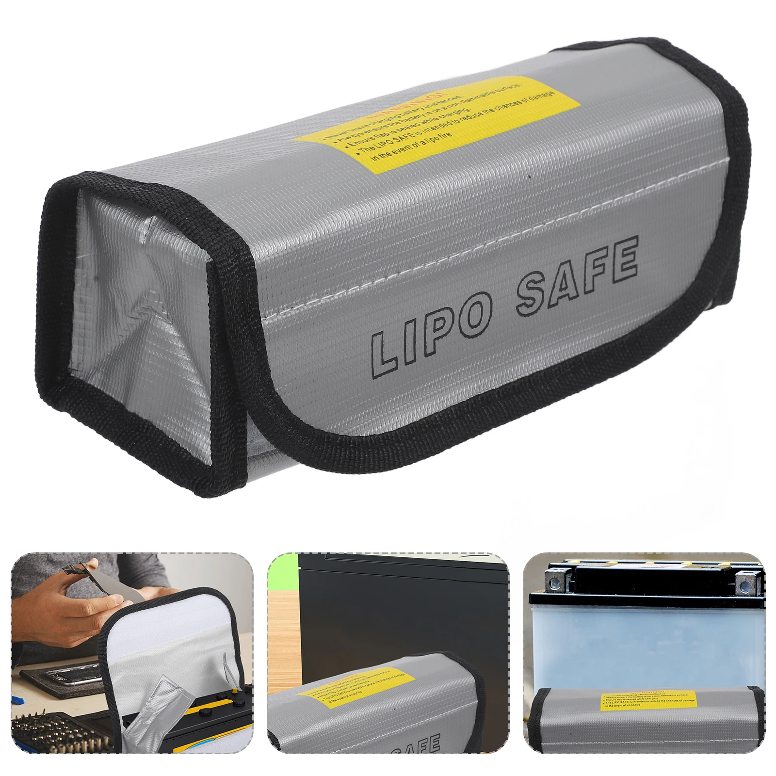 

2pcs Fireproof Lipo Bags Explosion-Proof Safety Pouches Heat Resistant Protective Bag For Aircraft Storage