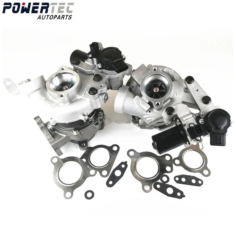 Turbocompresseur double RHV4 VB36 VB22 VB37 VB23 17208-51010/17201-51020, Turbine pour Toyta Landcruiser V8 4.5 D-4D 1VD-FTV