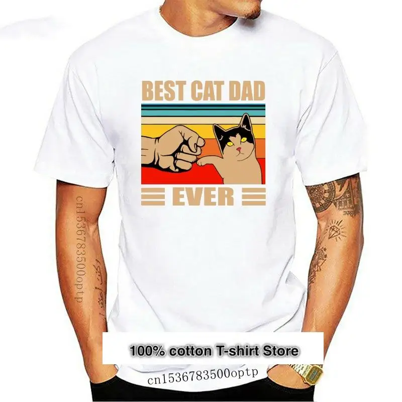 Camiseta divertida para hombre, prenda de vestir, con estampado de gato, papá, para el Día del Padre