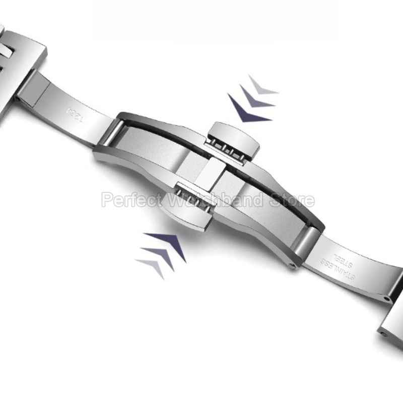 مكافحة الصدأ أنيق فراشة مشبك 316L الصلب سوار ساعة ل تيسو لو لوكل T099207 T006407A T006408A T006407B 19 مللي متر حزام